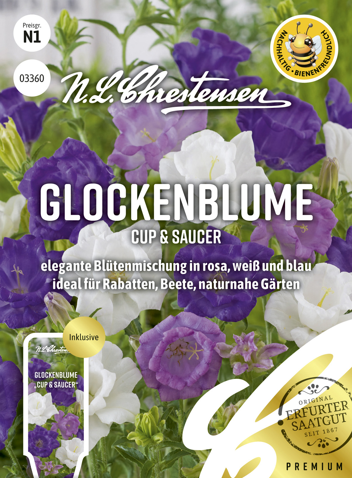 N.L Chrestensen Glockenblume Cup & Saucer