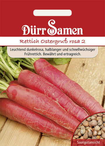 Dürr Samen Bio Rettich Ostergruß rosa 2