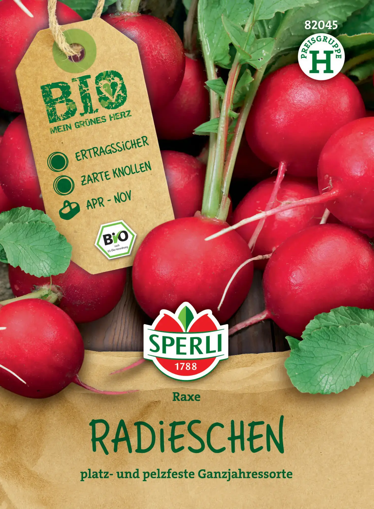 Sperli BIO Radieschen rot, Raxe Samen