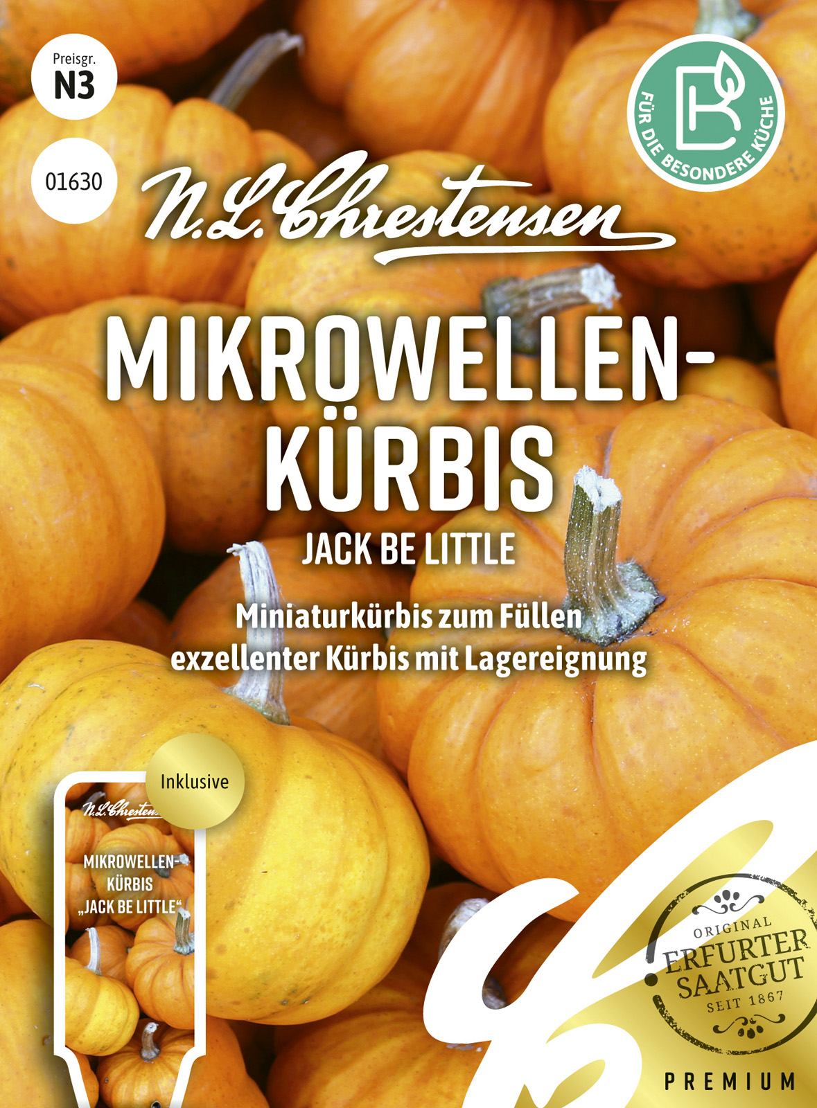 N.L Chrestensen Mikrowellen-Kürbis Jack Be Little