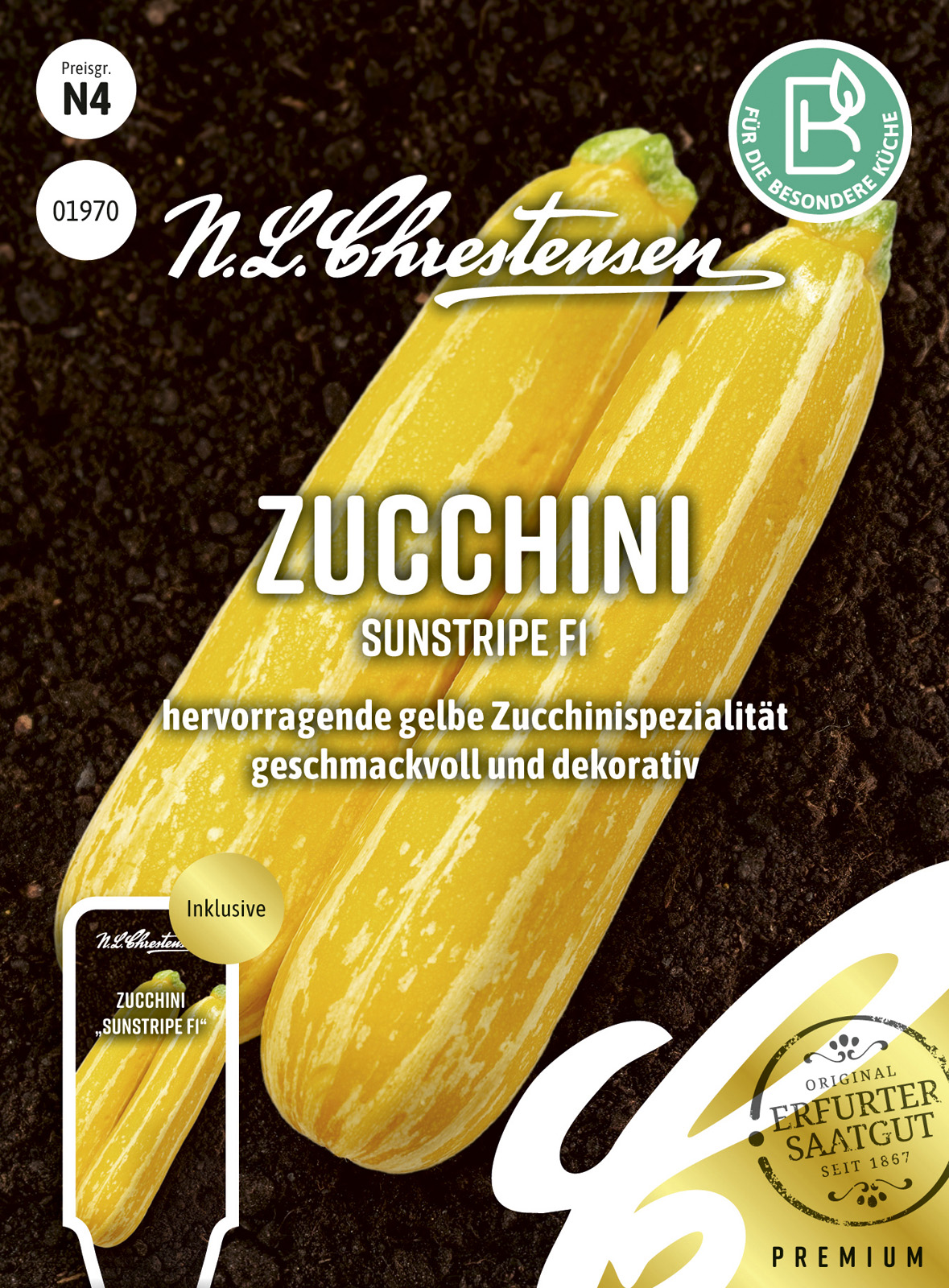 N.L Chrestensen Zucchini Sunstripe F1