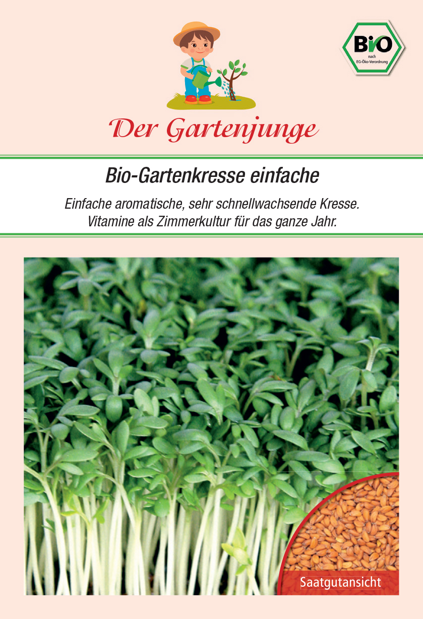 Der-Gartenjunge Bio-Gartenkresse einfache