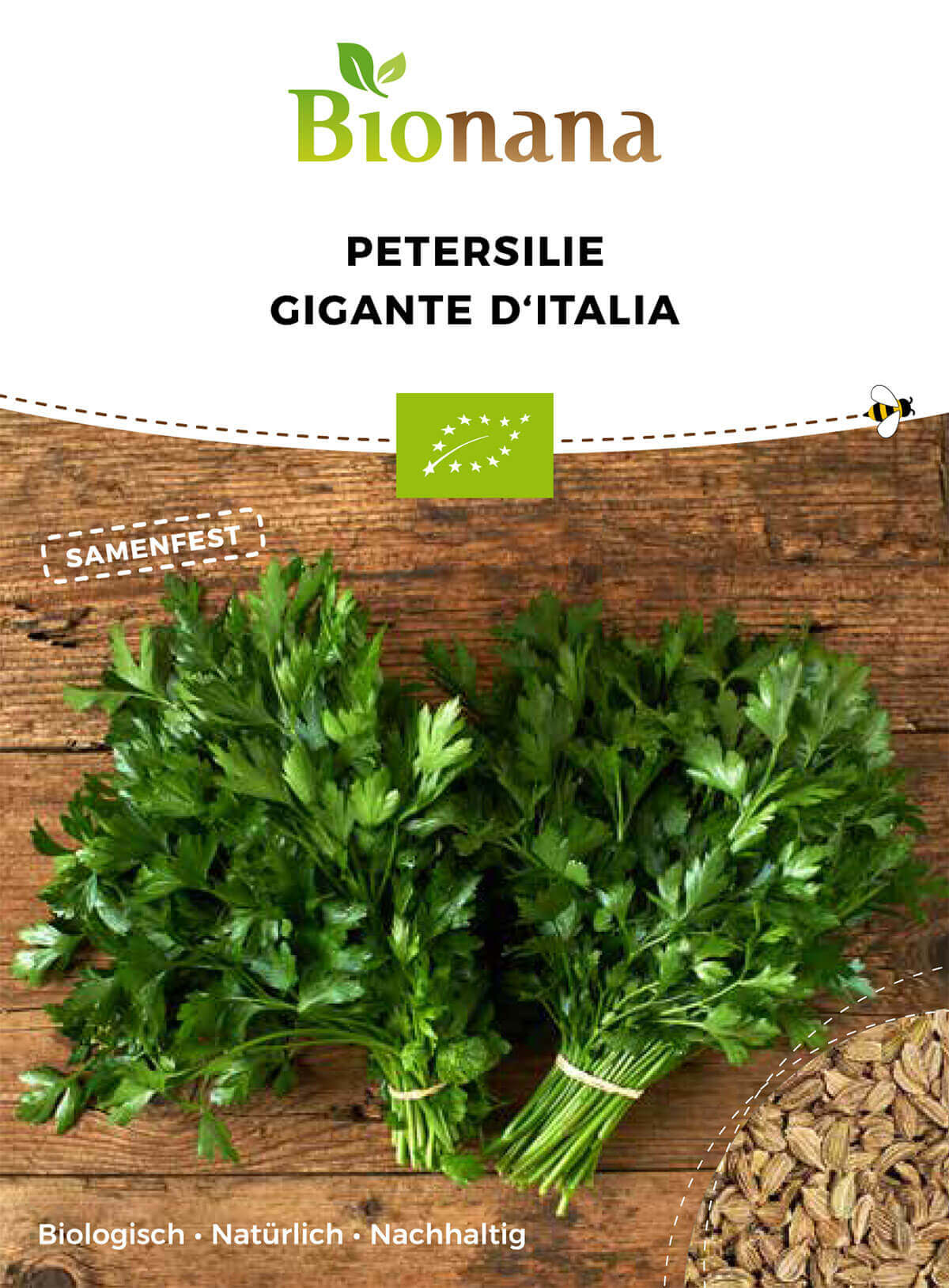 Bionana Bio-Petersilie Gigante dItalia MHD Ablauf