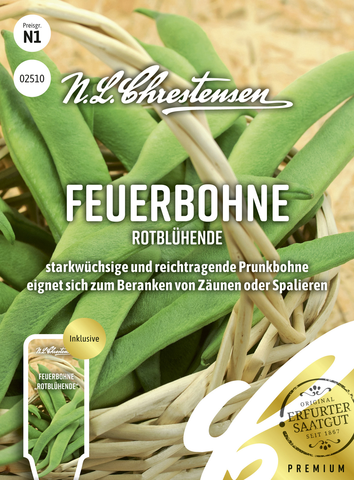 N.L Chrestensen Feuerbohne-Rotblühende