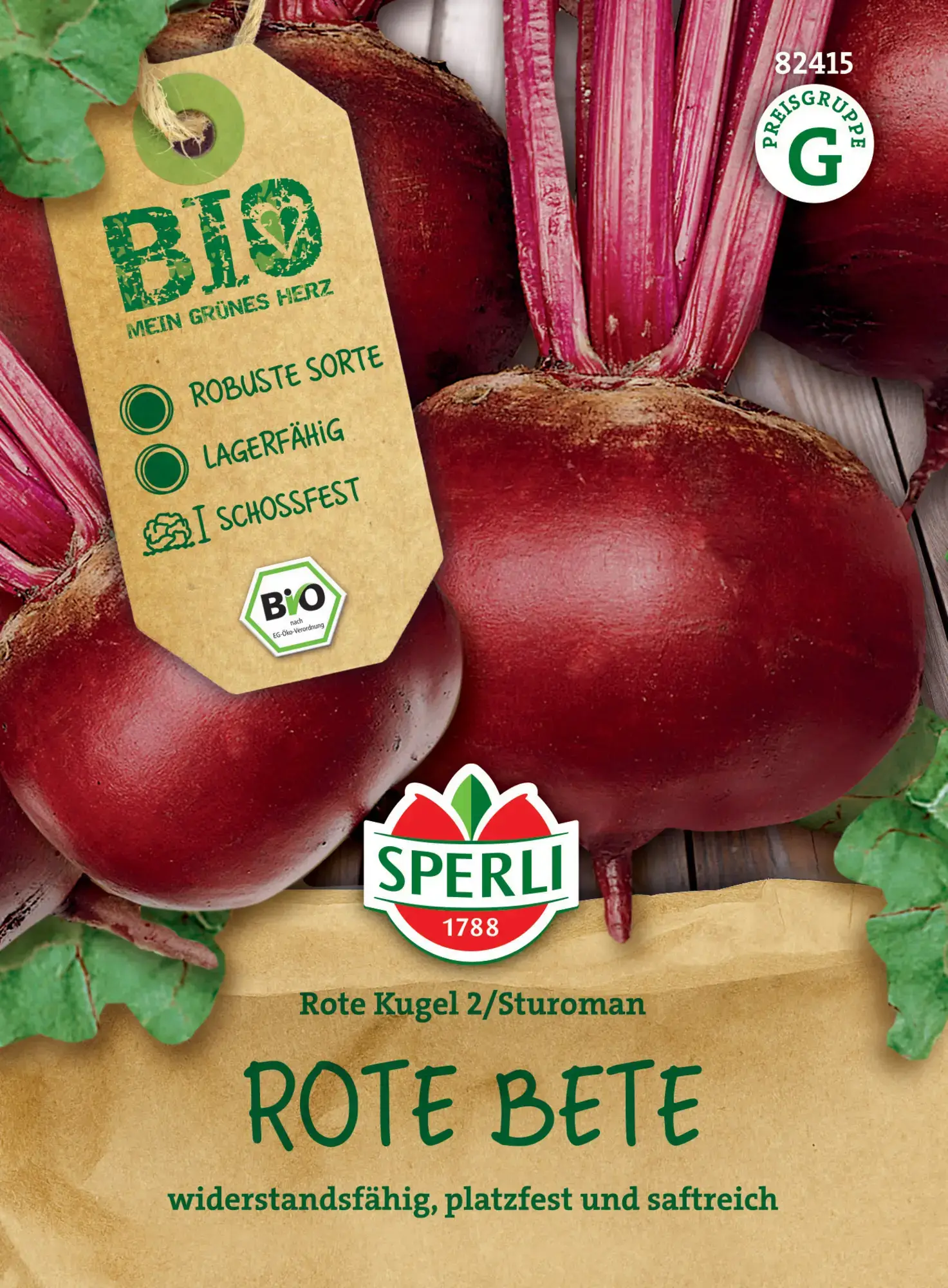 Sperli BIO Rote Bete Rote Kugel 2