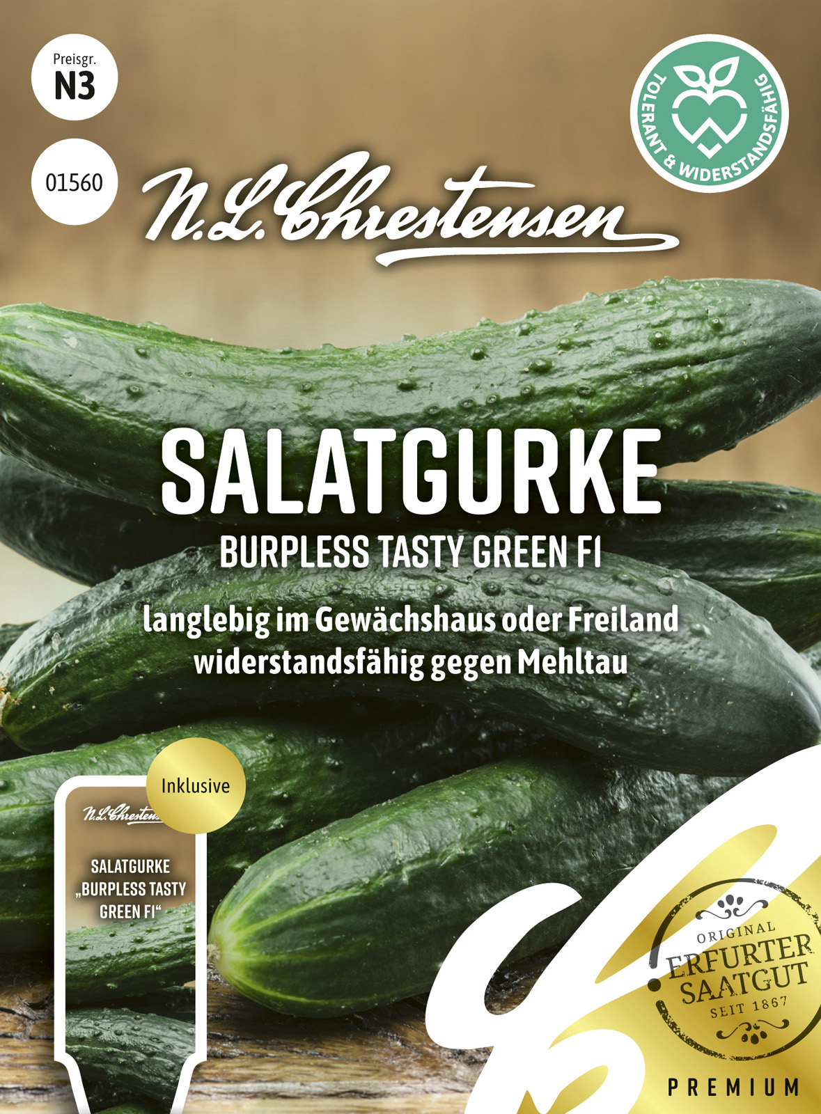 N.L Chrestensen Salatgurke Burpless Tasty Green F1