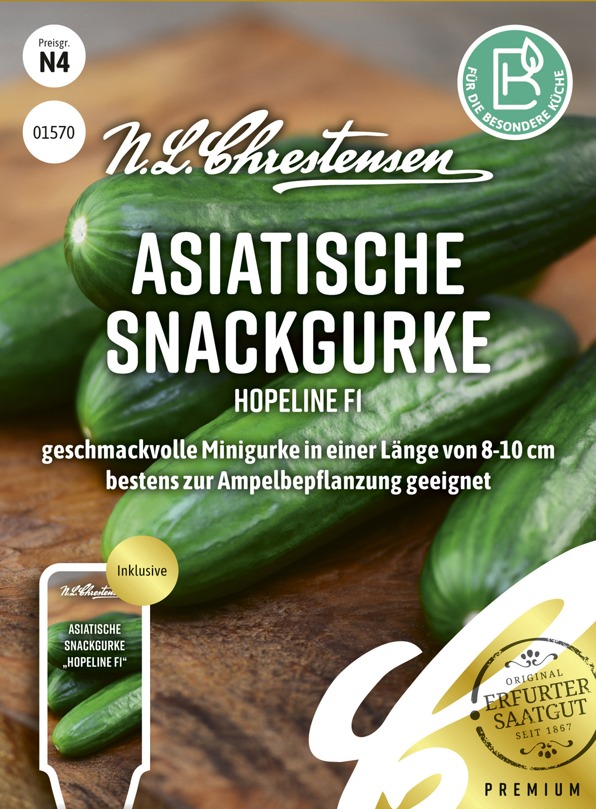 N.L Chrestensen Asiatische Snackgurke Hopeline F1