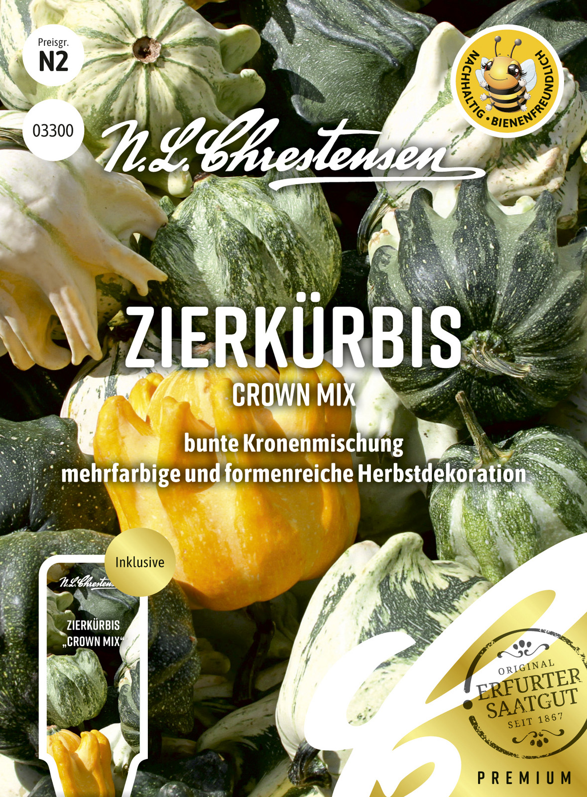 N.L Chrestensen Zierkürbis Crown Mix