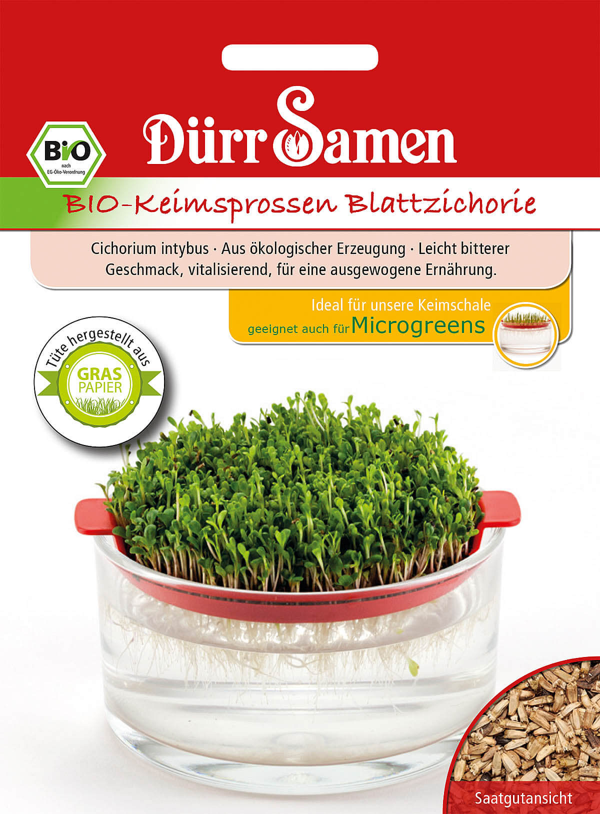 Dürr Samen BIO-Keimsprossen Blattzichorie, 25g