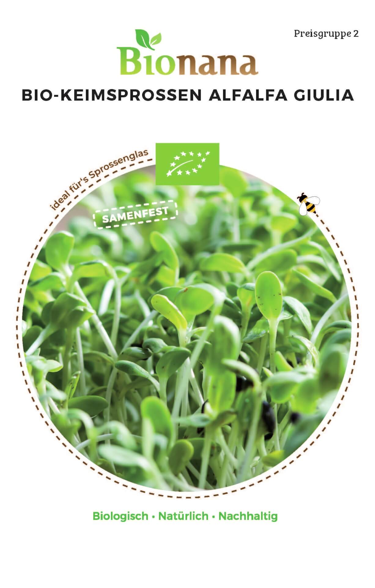 Bionana Bio Keimsprossen Alfalfa" MHD Ablauf