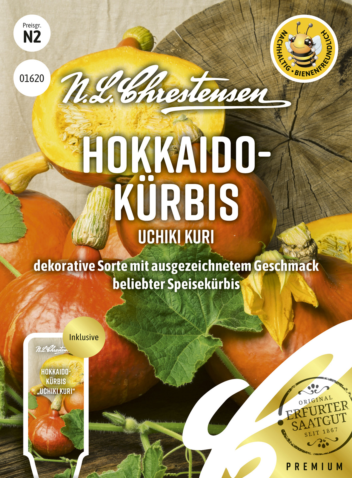 N.L Chrestensen Hokkaido Kürbis Uchiki Kuri