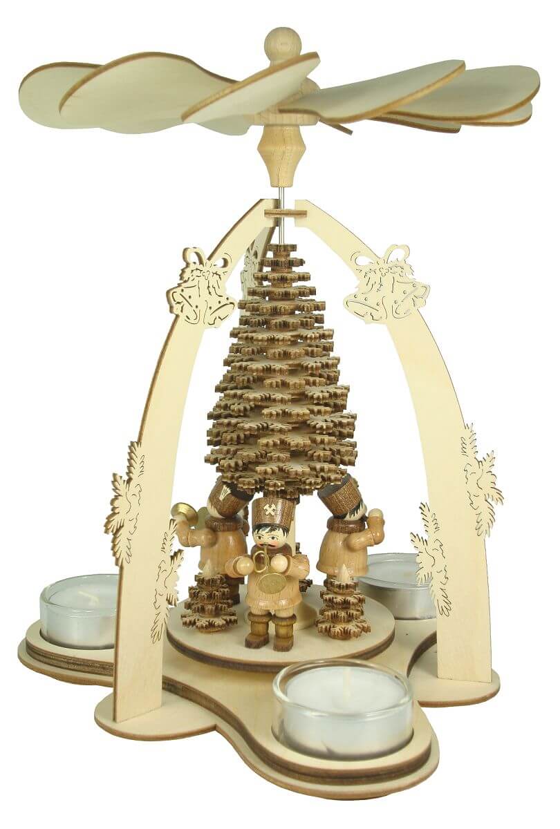 Pyramide 3-flg. Bergmann Weihnachten Advent Echt Erzgebirge 69007