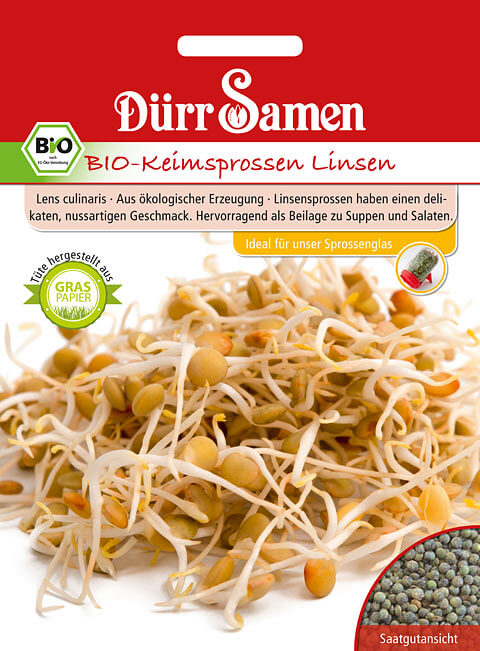 Dürr Samen BIO-Keimsprossen Linsen, 75g