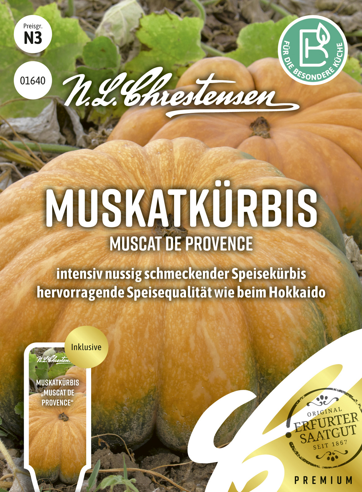 N.L Chrestensen Muskatkürbis Muscat de Provence