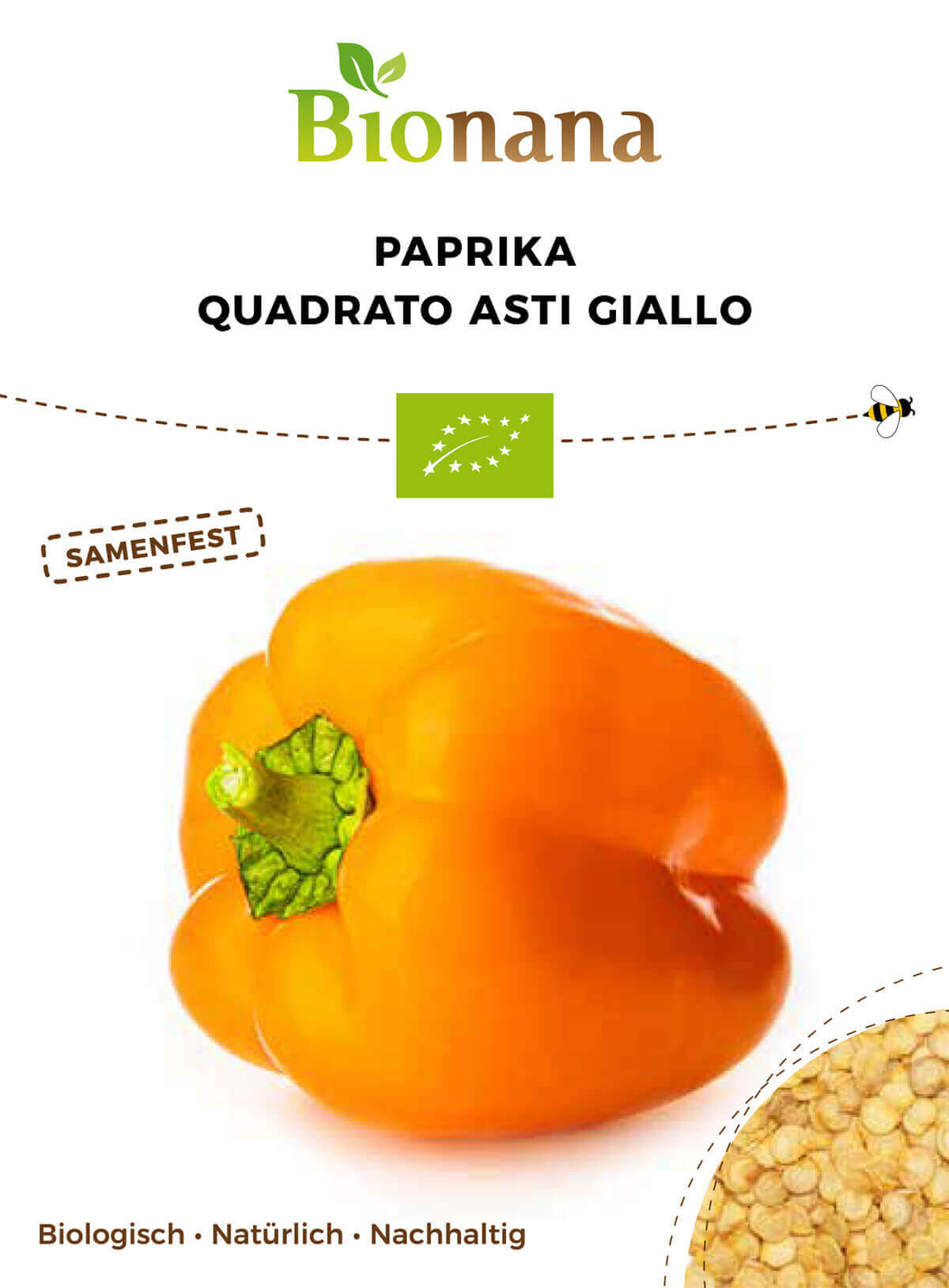 Bionana Bio-Paprika Quadrato dAsti Giallo MHD Ablauf