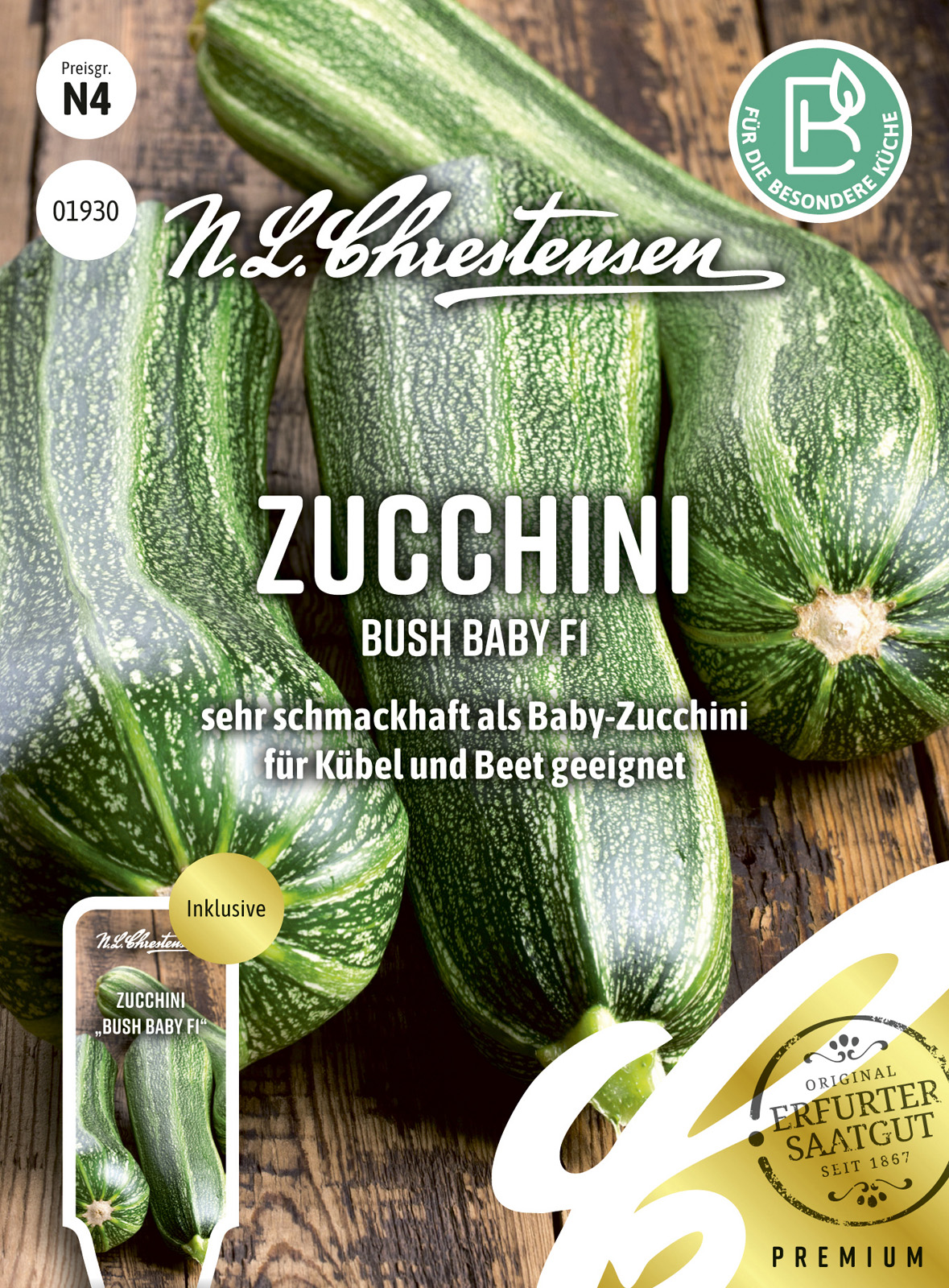 N.L Chrestensen Zucchini Bush Baby F1