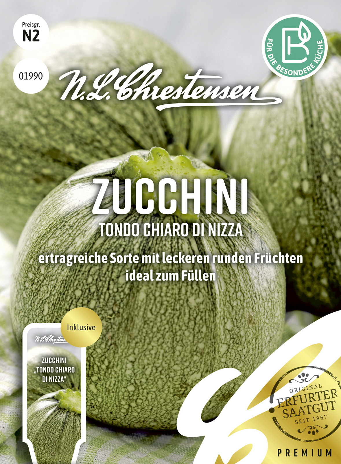 N.L Chrestensen Zucchini Tondo chiaro di Nizza