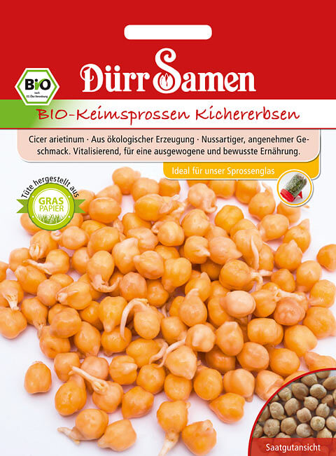 Dürr Samen BIO-Keimsprossen Kichererbsen, 75g