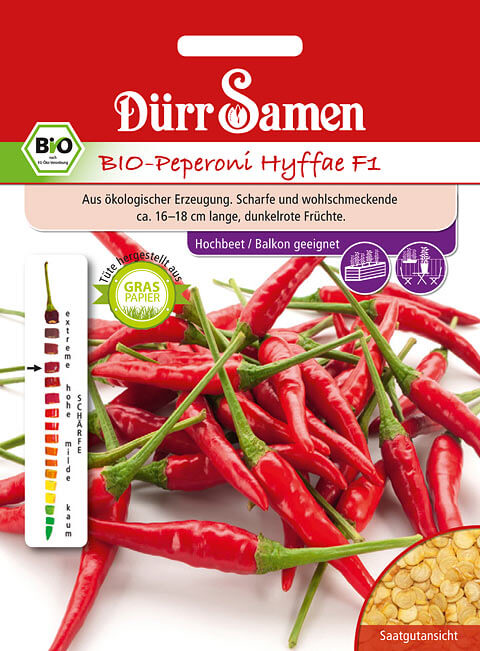 Dürr Samen BIO-Peperoni Hyffae F1