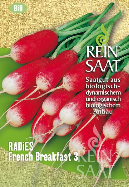 Reinsaat BIO Radies schnellwachsend  French Breakfast 3