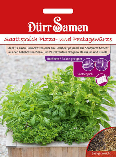 Dürr Samen Bio Salatkräuter Salatteppich Pizzagewürz