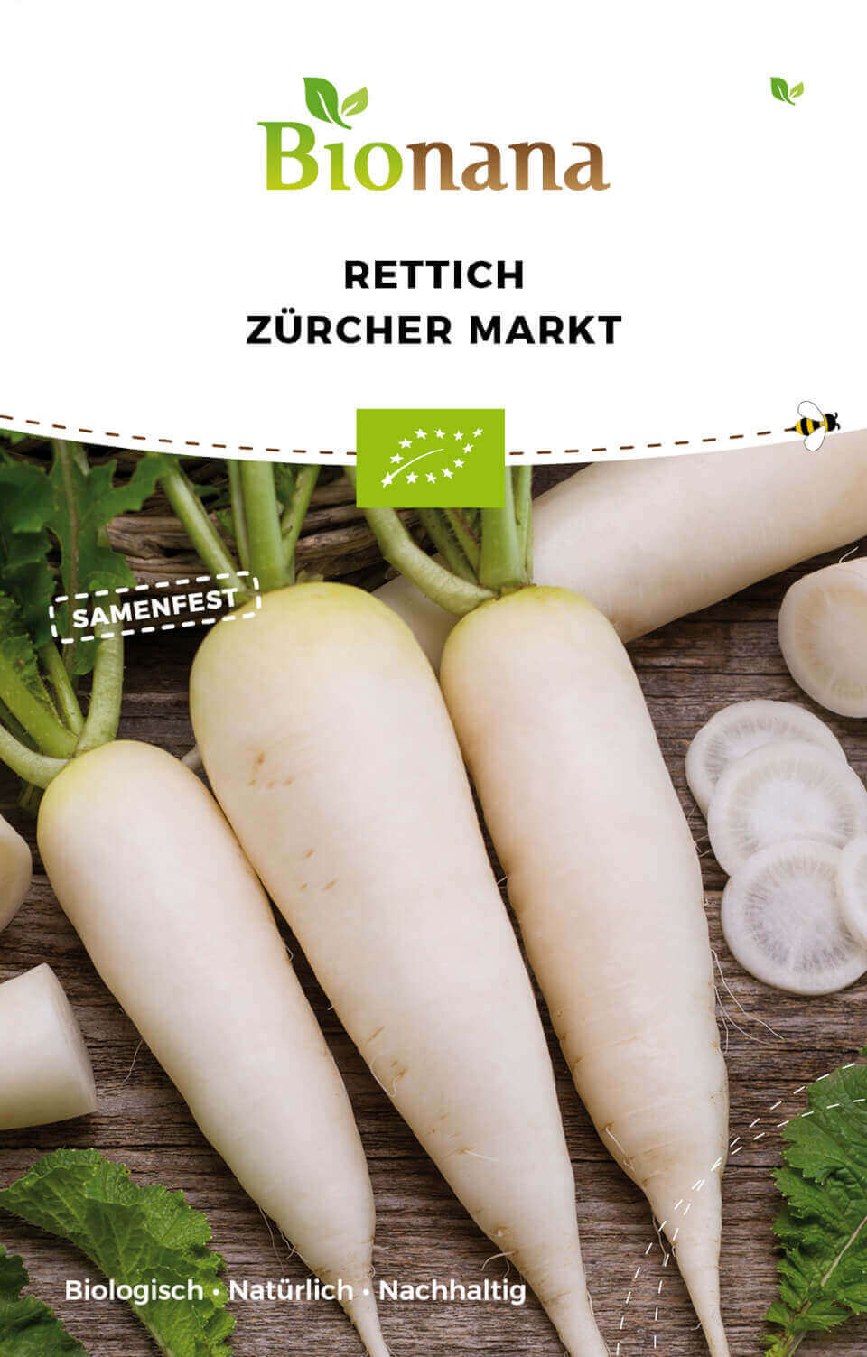 Bionana Bio Rettich  Züricher Markt" MHD Ablauf